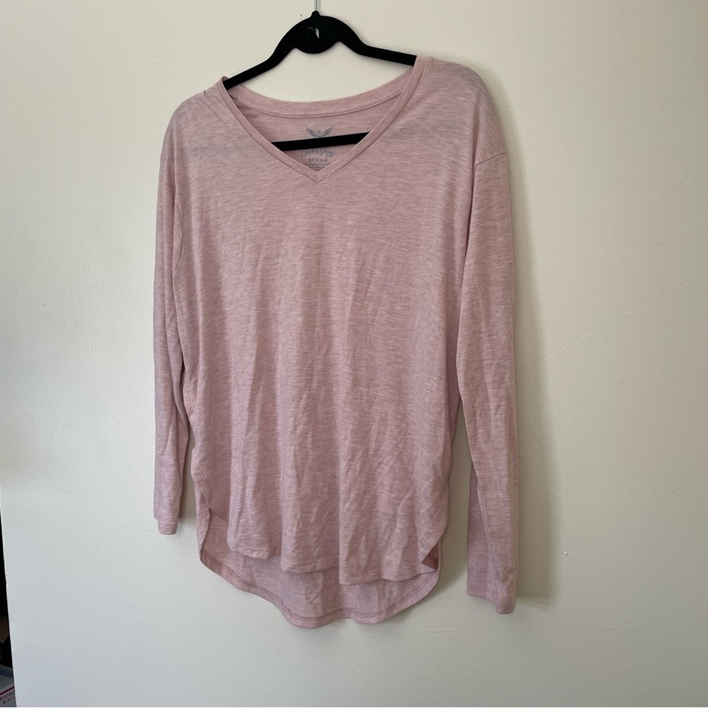 Faded Glory | Pink Hi Low Long Sleeve Tee | Size Small - Picture 3 of 13